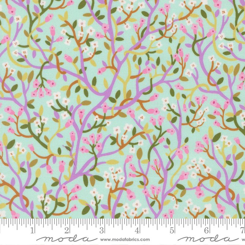 Floral Fondant Jungle Sky - Quilt Fabric