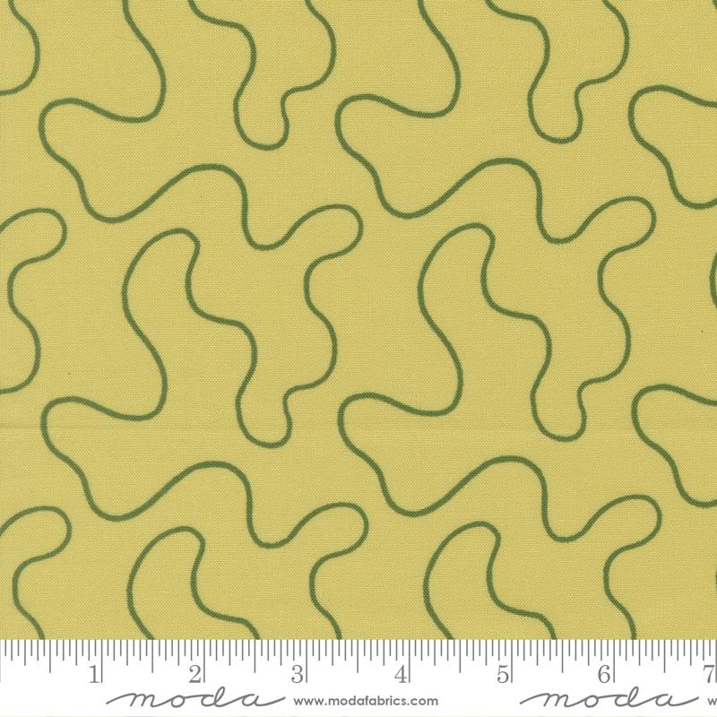 Floral Fondant Swirls Citrine - Quilt Fabric