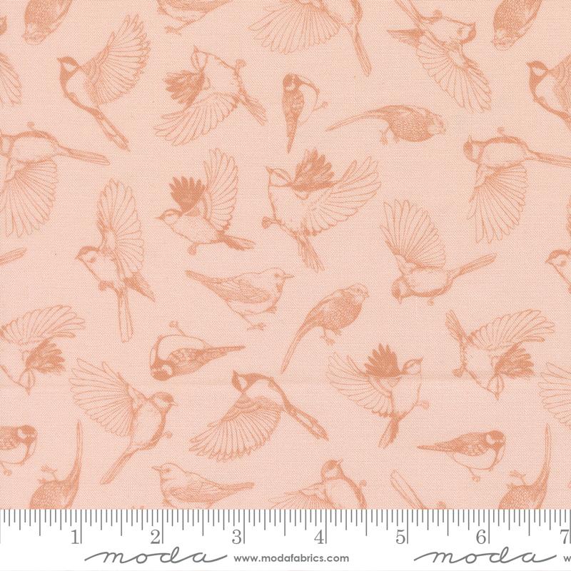 Feather and Forest Bloom Birds Petal - Quilt Fabric