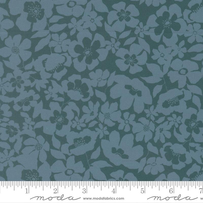 Feather and Forest Bloom Floral Azure - Quilt Fabric
