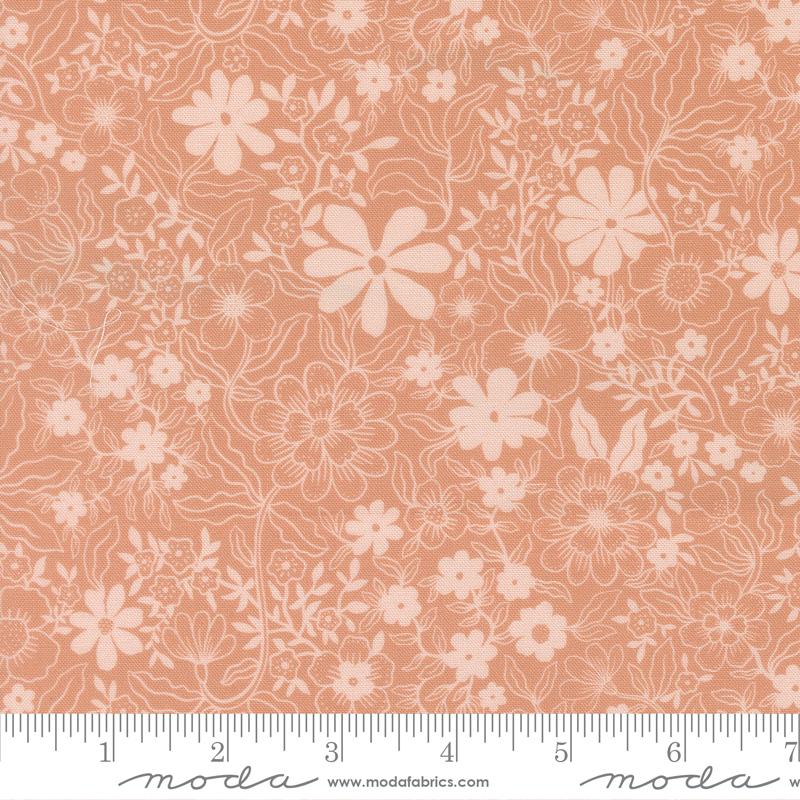 Feather and Forest Bloom Blossoms Blush - Quilt Fabric