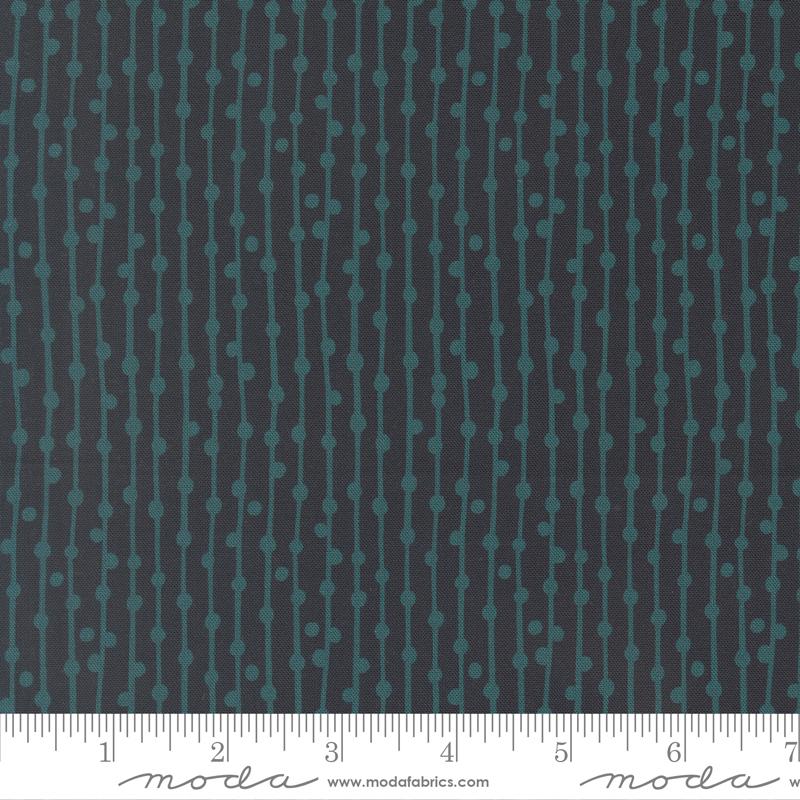 Feather Forest Bloom Beads Midnight - Quilt Fabric