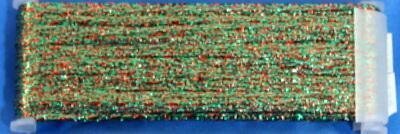 YLI Ribbon Floss -- Metallic 021 Holly Berry, zoomed in. Select this picture to zoom back out.