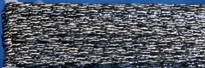 YLI Ribbon Floss - Shimmer Blend 060 Black / Silver, zoomed in. Select this picture to zoom back out.