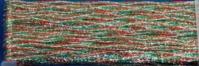 YLI Ribbon Floss - Shimmer Blend 301 Christmas, zoomed in. Select this picture to zoom back out.