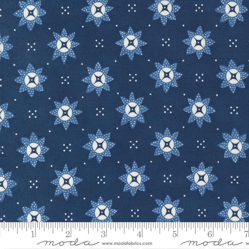 Sunrise Side Navy - French Bandana Blenders - Quilt Fabric