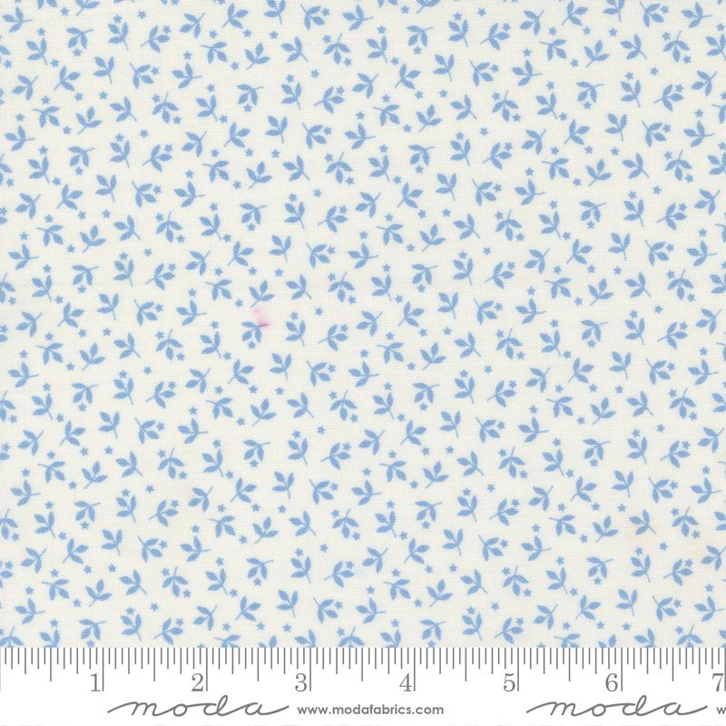 Sunrise Side Cream Light Blue - Quilt Fabric