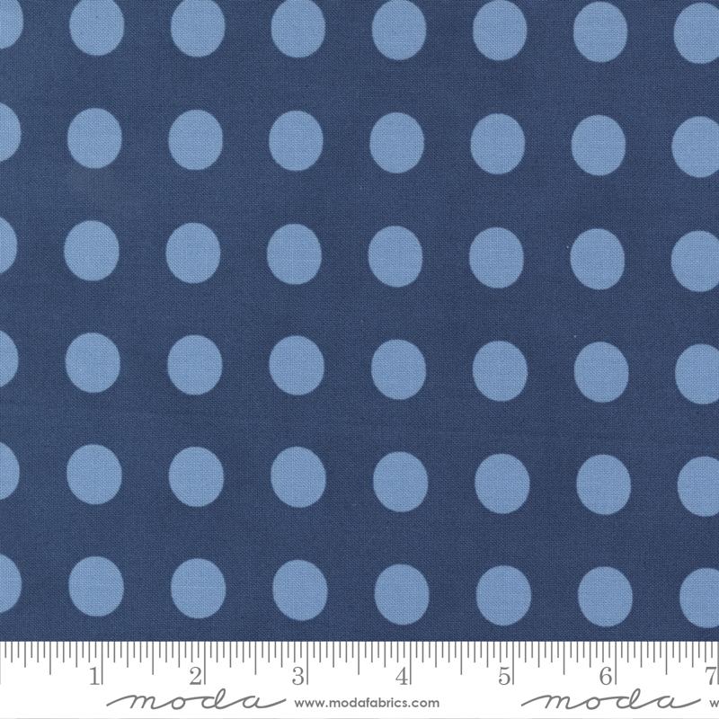 Sunrise Side Navy - Polka Dot Dots - Quilt Fabric