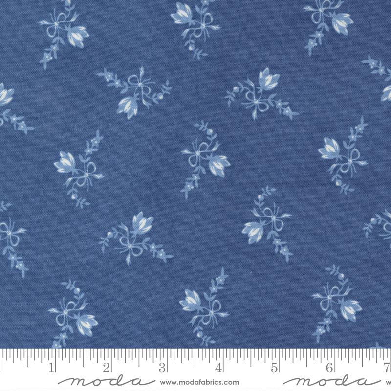 Sunrise Side Blue - Little Tulip Small Floral - Quilt Fabric