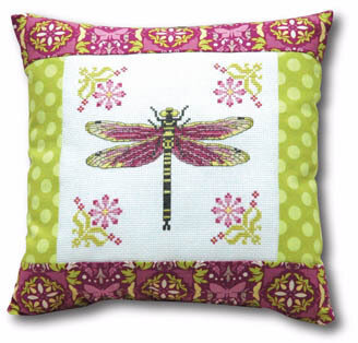 Dragonfly Pillow - Cross Stitch Pattern