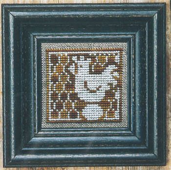 Golden Spring Chicken & White - Cross Stitch Pattern