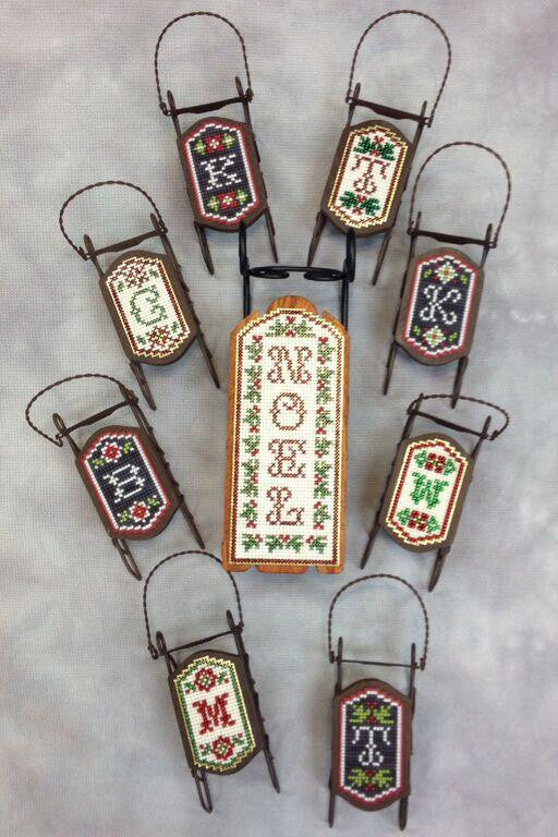 Letter Sleds A to Z - Cross Stitch Pattern