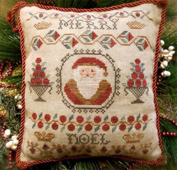 Merry Noel Sampler Santa - Cross Stitch Pattern