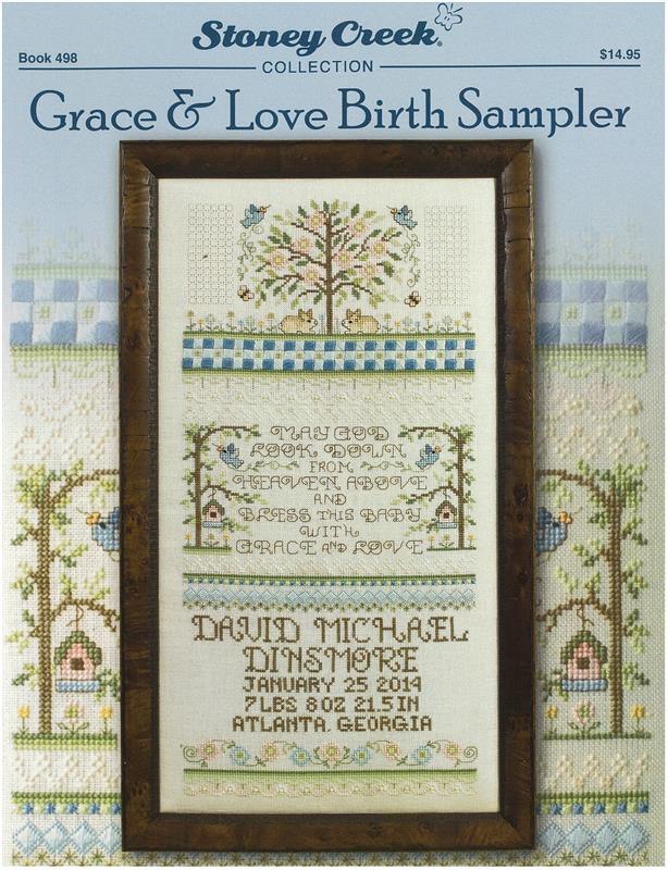Grace & Love Birth Record - Cross Stitch Pattern