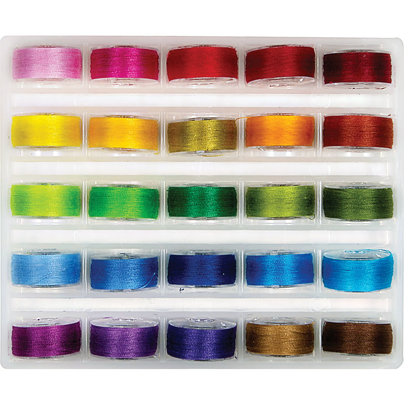 Prewound Bobbins Class 15 25ct BRIGHT