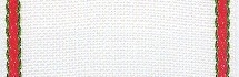 27 Count Ant White/Red & Green Linen Banding 2.7x36