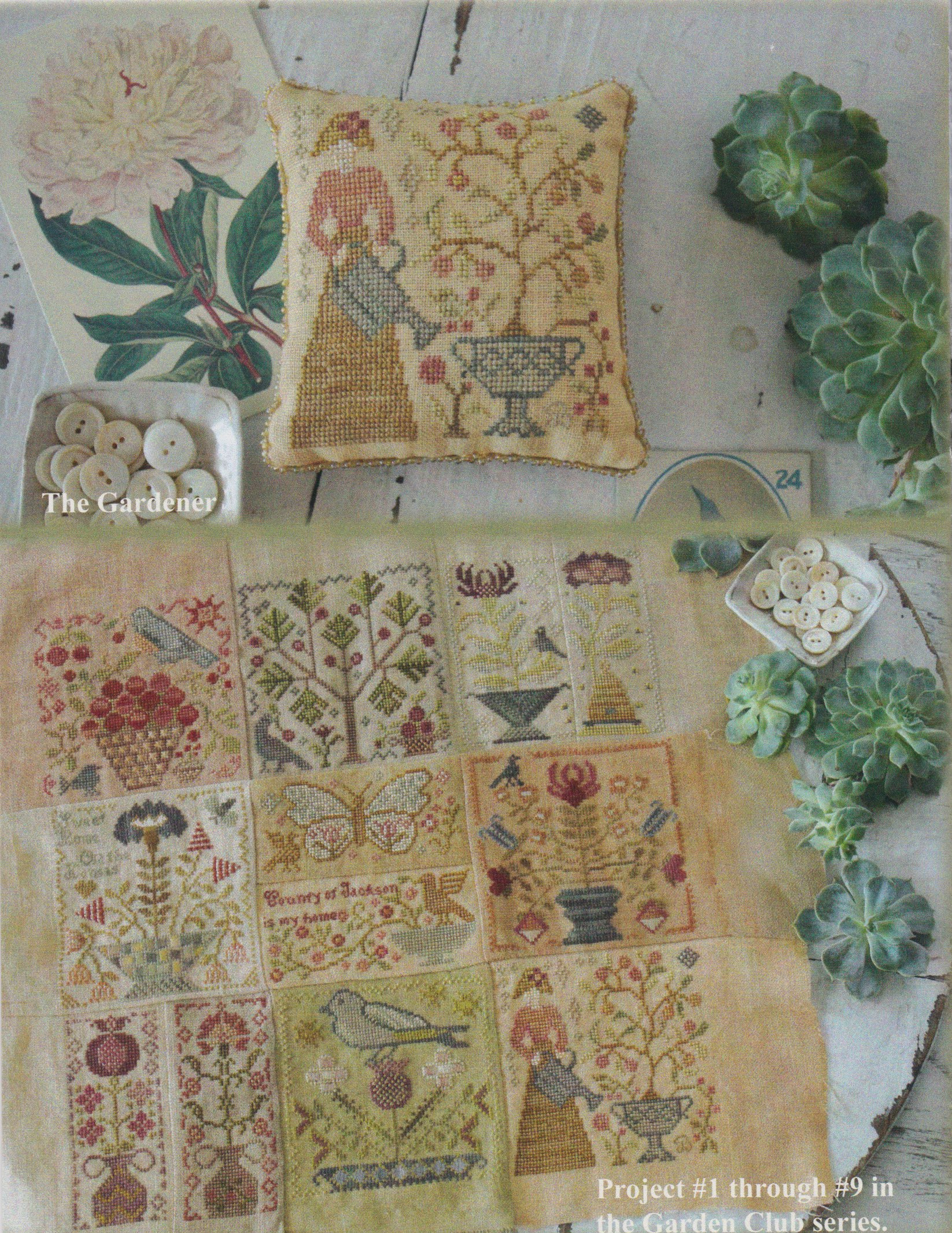 The Gardener - The Garden Club #9 - Cross Stitch  Pattern