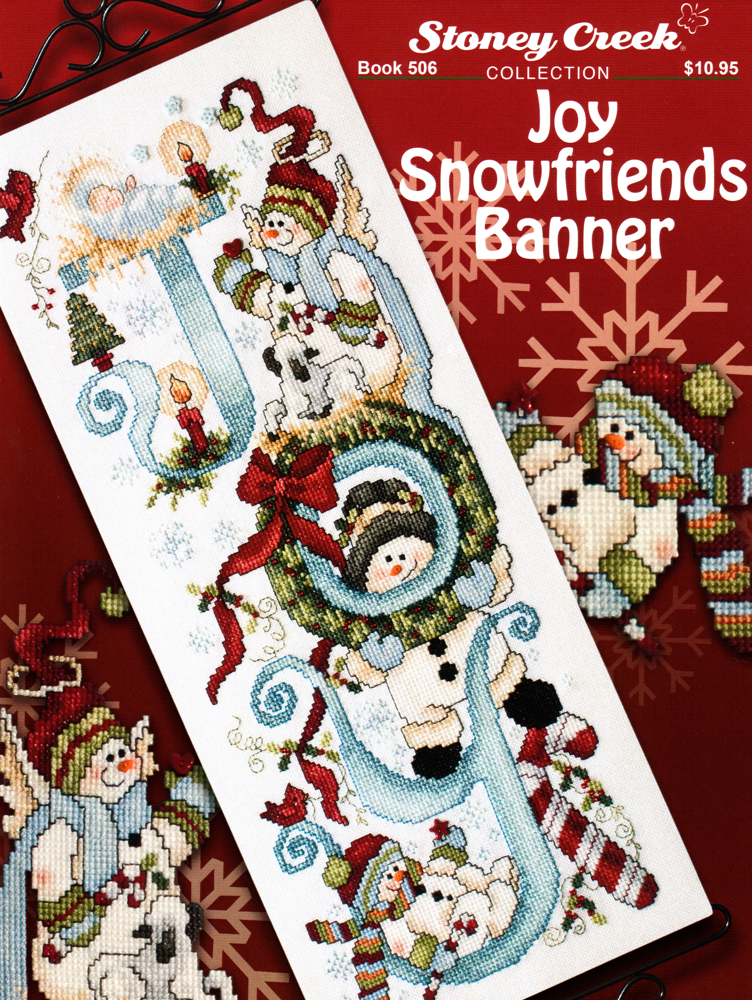Joy Snowfriends Banner - Cross Stitch Pattern