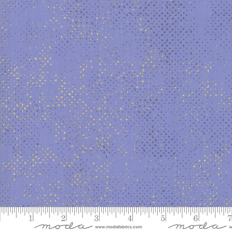 Spotted Metallic Steel Blue - Quilt Fabric