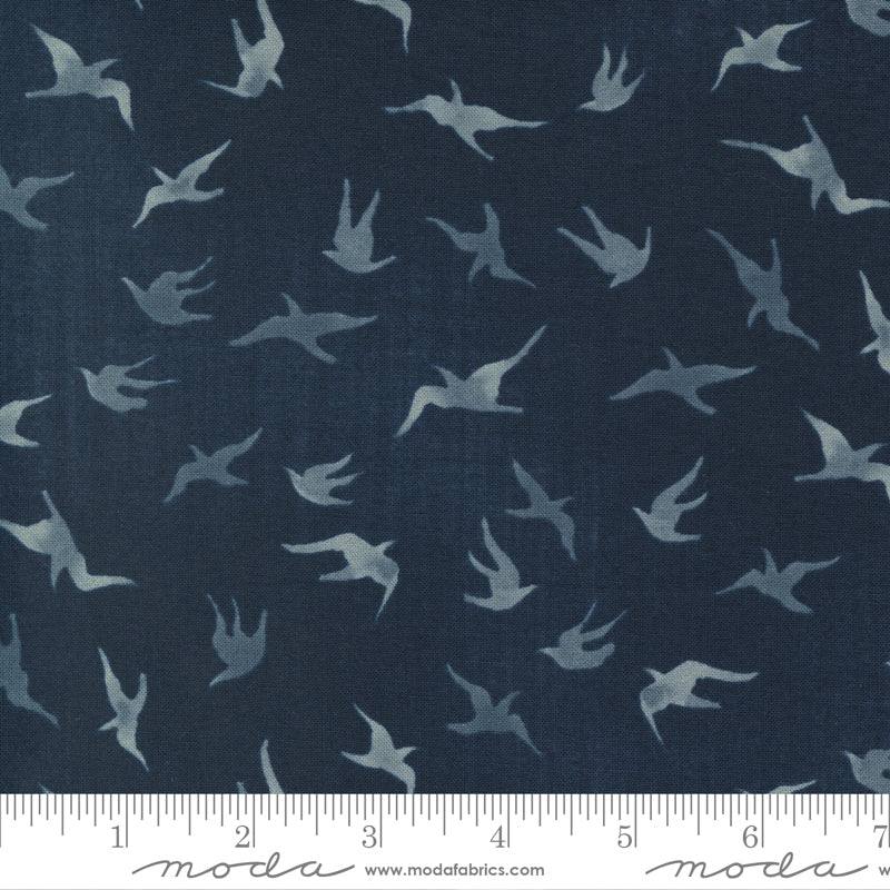 To The Sea Dark Ocean - Kittiwake Animal Bird - Quilt Fabric