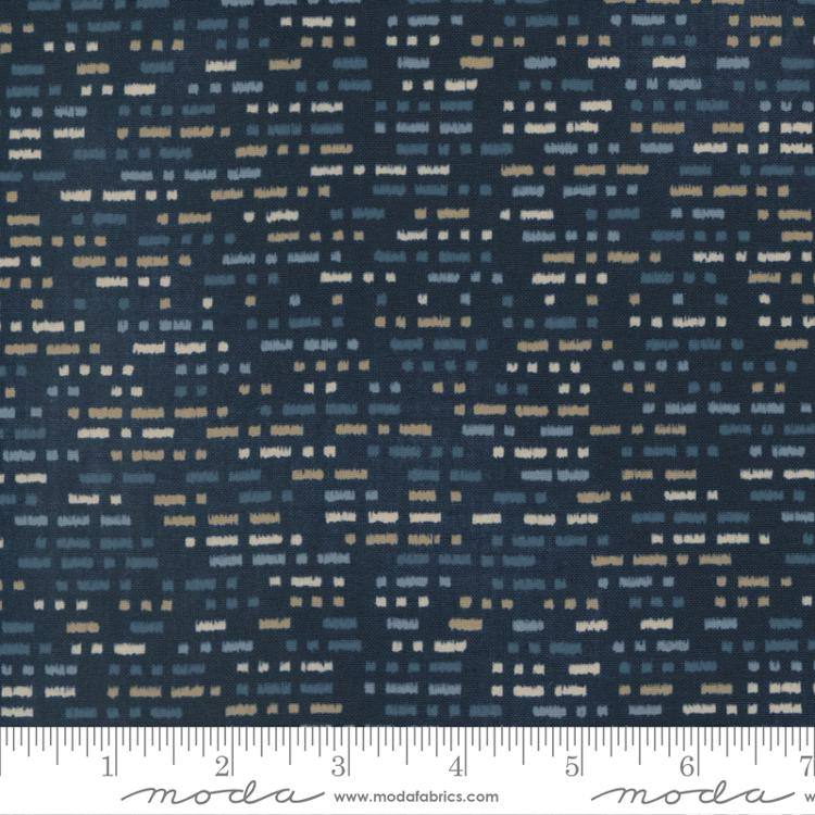 To The Sea Dark Ocean - Morse Code - Quilt Fabric