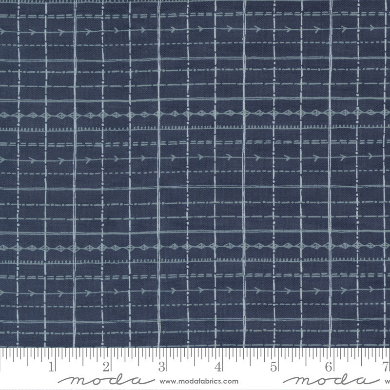 Bon Voyage Paris - Map Legend Checks and Plaids - Fabric