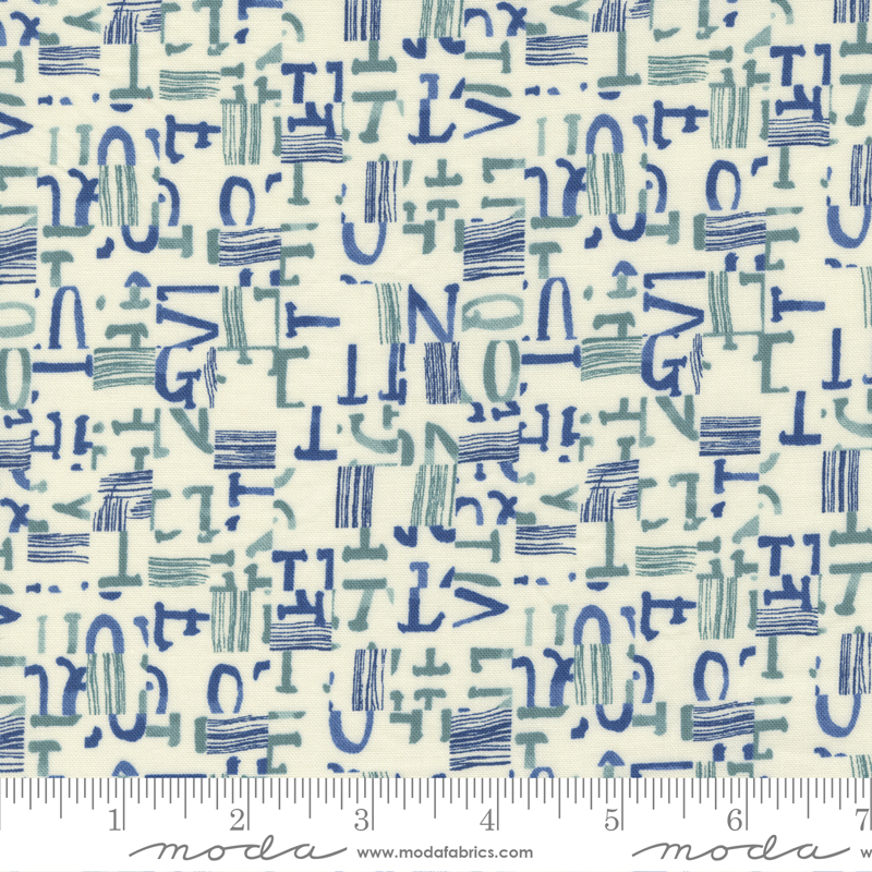 Collage Parchment Sky - Quilt Fabric