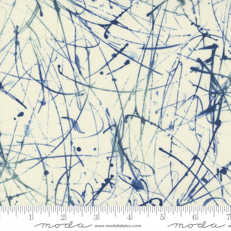 Collage Parchment Ink - Abstract Painting - Quilt Fabric