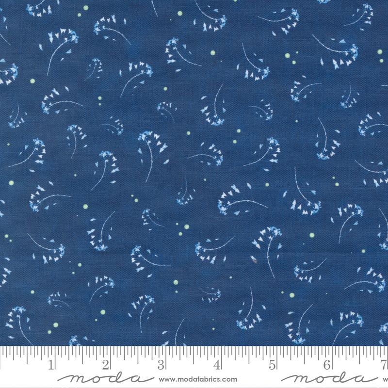 Atkins Blenders Sprig - Prussian Blue - Quilt Fabric