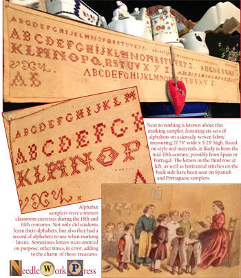 Six Red Alphabets - Cross Stitch Pattern