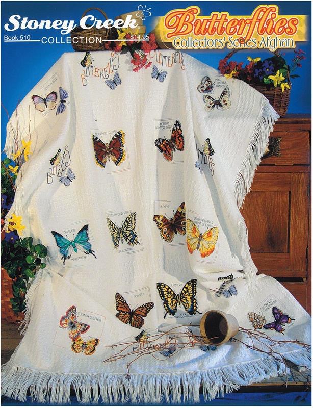 Butterflies Collectors Afghan - Cross Stitch Pattern