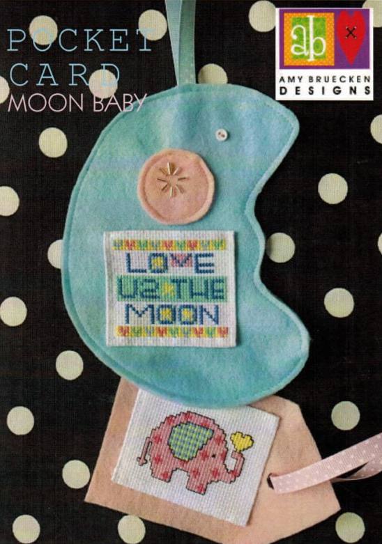 Moon Baby Pocket Card - Cross Stitch Pattern