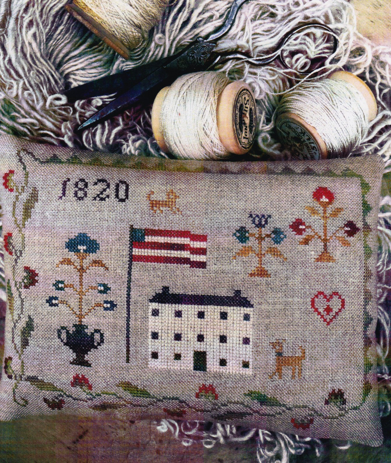 Summer House Pinkeep - Cross Stitch Pattern