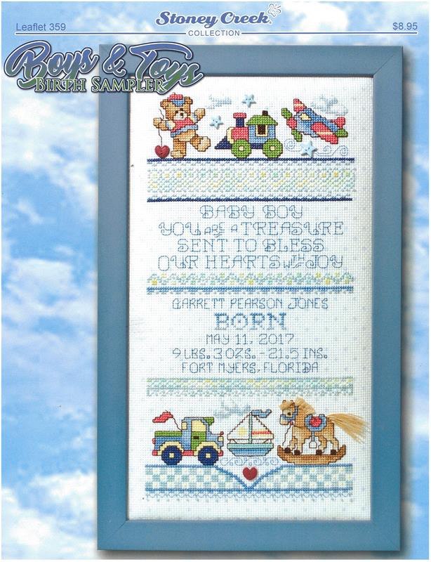 Boys & Toys Birth Record - Cross Stitch Pattern