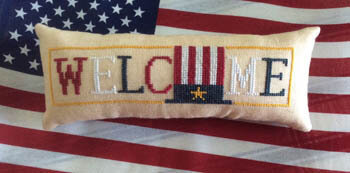 Patriotic Wee Welcome - Cross Stitch Pattern