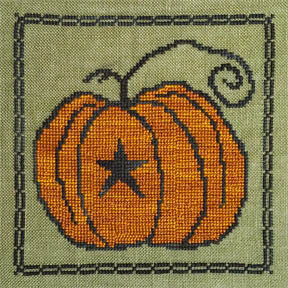 Prim Pumpkin - Cross Stitch Pattern