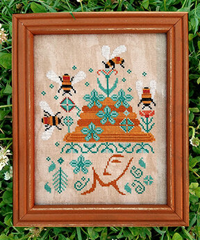 Bees in Her Bonnet - Cross Stitch Pattern