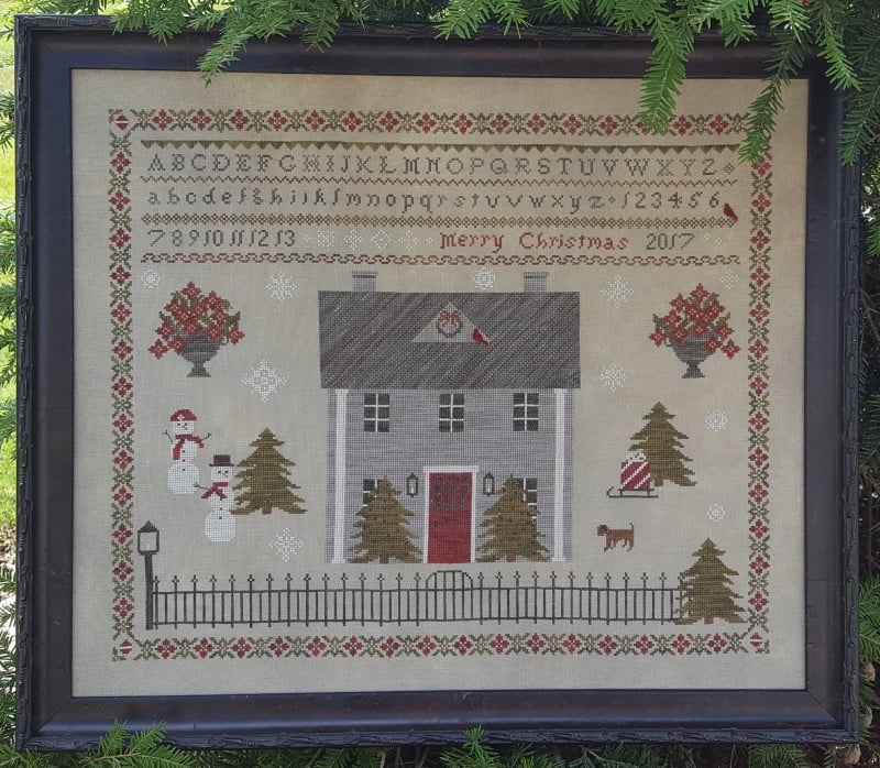 Poinsettia Manor - Cross Stitch Pattern