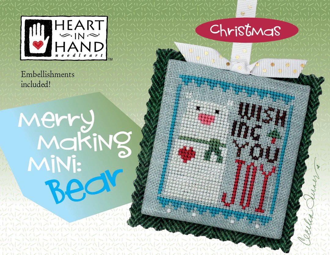 Merry Making Mini - Bear - Cross Stitch Pattern