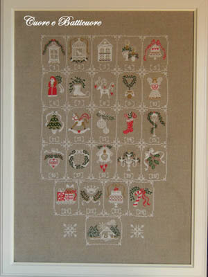 Shabby Advent Calendar - Cross Stitch Pattern