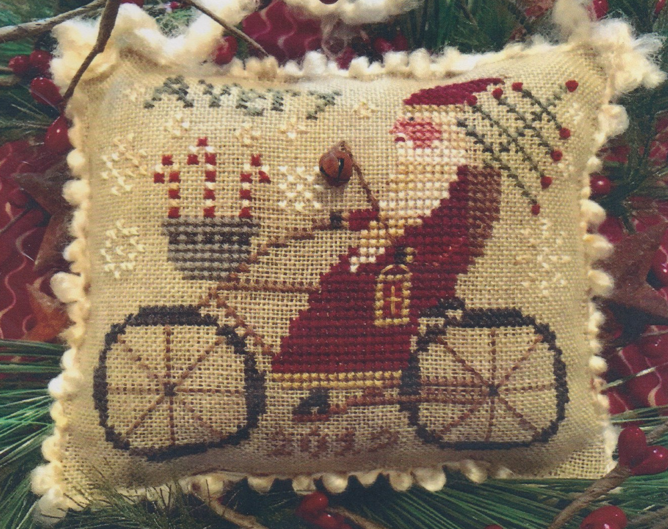 Avery's Cycling Santa - Cross Stitch Pattern