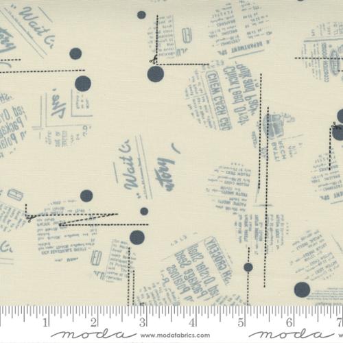 Modern BG Even More Eggshell - News Dropping - Quilt Fabric
