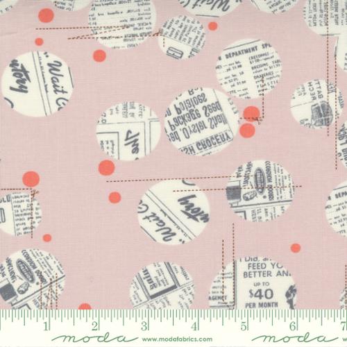 Celestial Rose Quartz - News Dropping Dot Circle - Fabric