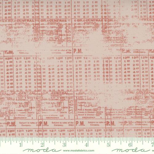 Celestial Rose Quartz - Stamps Text Texture Ledger - Fabric, zoomed in. Select this picture to zoom back out.