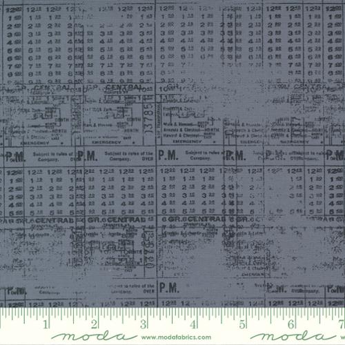 Celestial Aluminium - Stamps Text Texture Ledger - Fabric