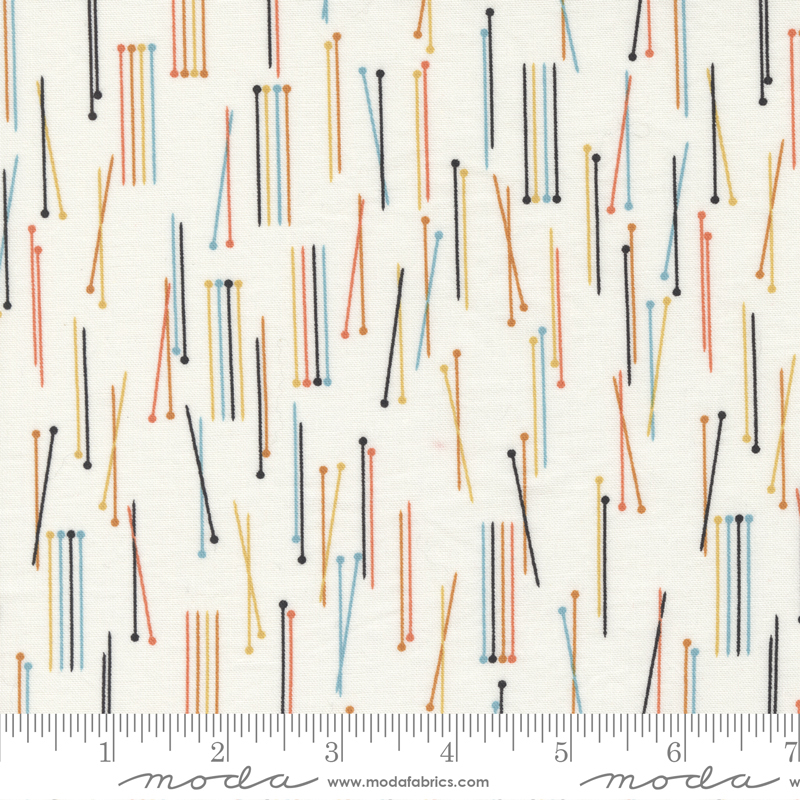 Lazy Afternoon Vanilla Multi - Knitting Needles - Fabric