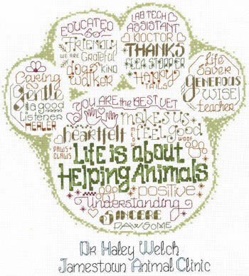 Let's Appreciate My Vet - Cross Stitch Pattern