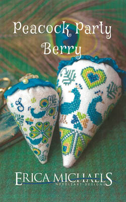 Peacock Party Berry - Cross Stitch Pattern