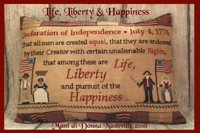 Life Liberty & Happiness - Cross Stitch Pattern 