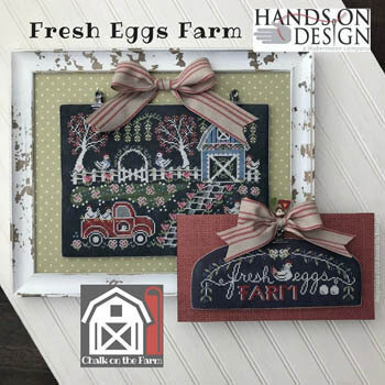 Fresh Eggs Farm - Chalk on the Farm - Cross Stitch Pattern